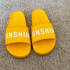 Yellow pool slides from PINK